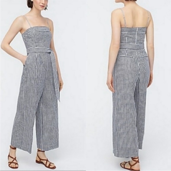 J.crew linen gingham jumpsuit - Picture 3 of 9